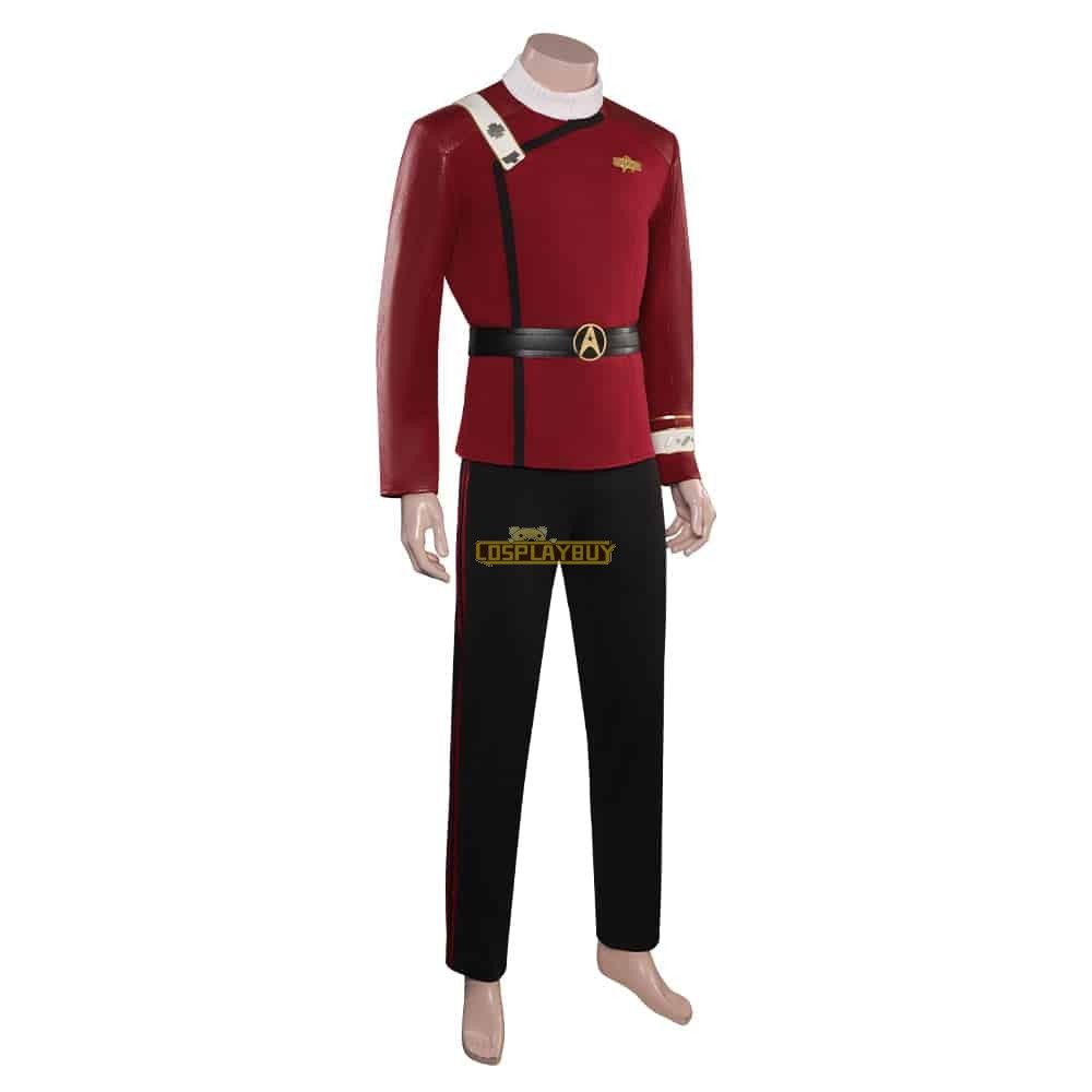 TV Star Trek Strange New Worlds Captain Christopher Pike Red Uniform