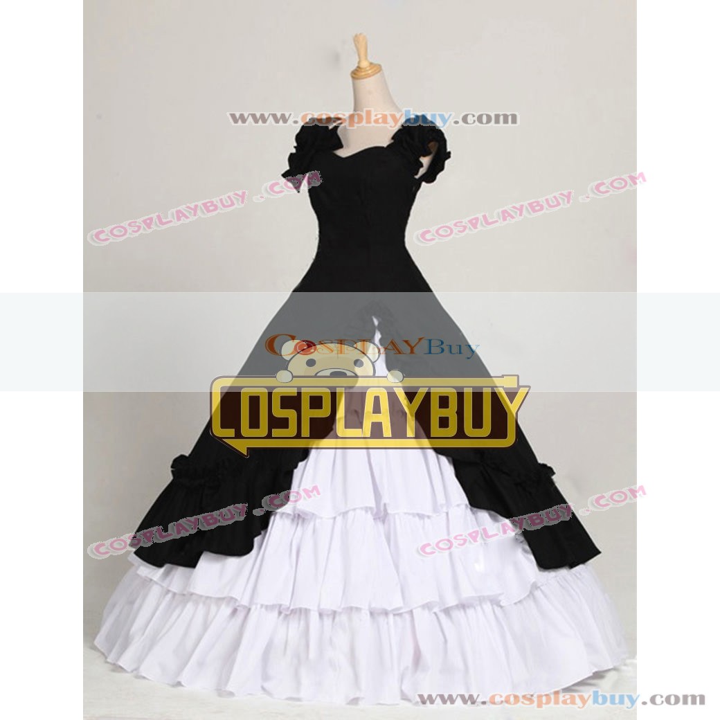Victorian Lolita Southern Belle Evening Gothic Lolita Dress Gown Prom Black