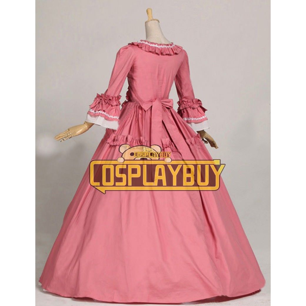 Victorian Lolita Colonial Renaissance Gothic Dress Gown Prom Belle Sweet Pink