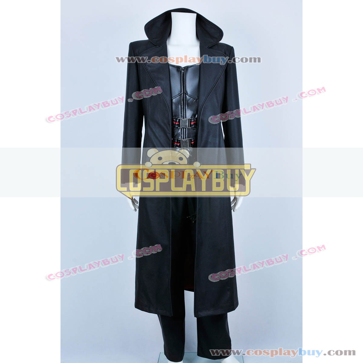 Blade Trinity Wesley Snipes Trench Coat Cosplay Costume Black Full Set
