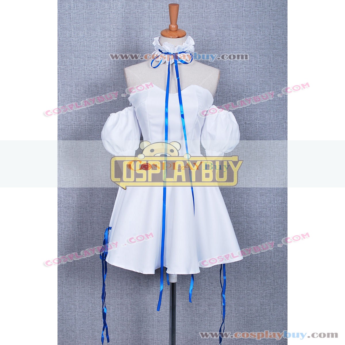 Get Wallpaper Chobits Clamp Chii Elda White Dress Cosplay Costume Blue Ribbon For Free