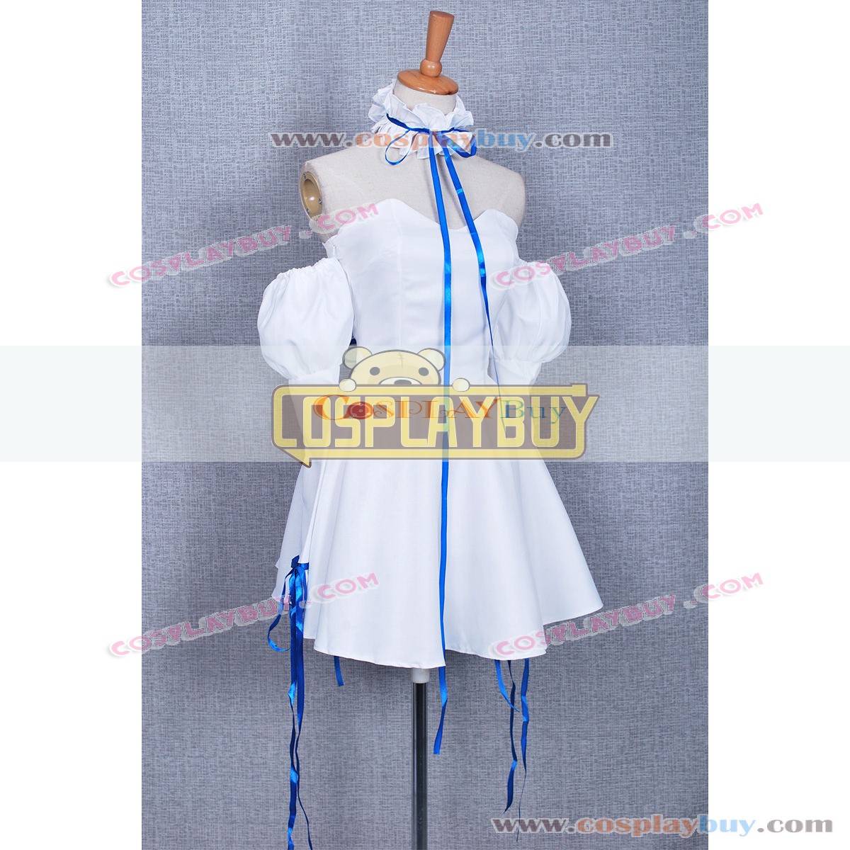 Get Wallpaper Chobits Clamp Chii Elda White Dress Cosplay Costume Blue Ribbon For iPhone