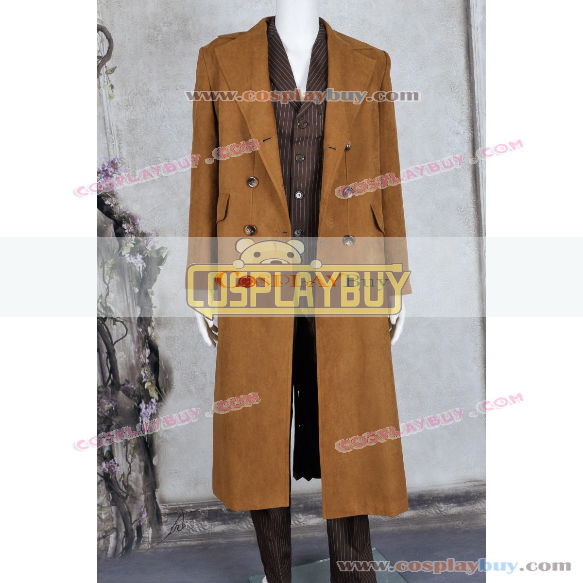 Doctor Who Brown Trench Coat Doctor Dr 10th Tenth David Tennant Cosplay Costume New Version Full Set