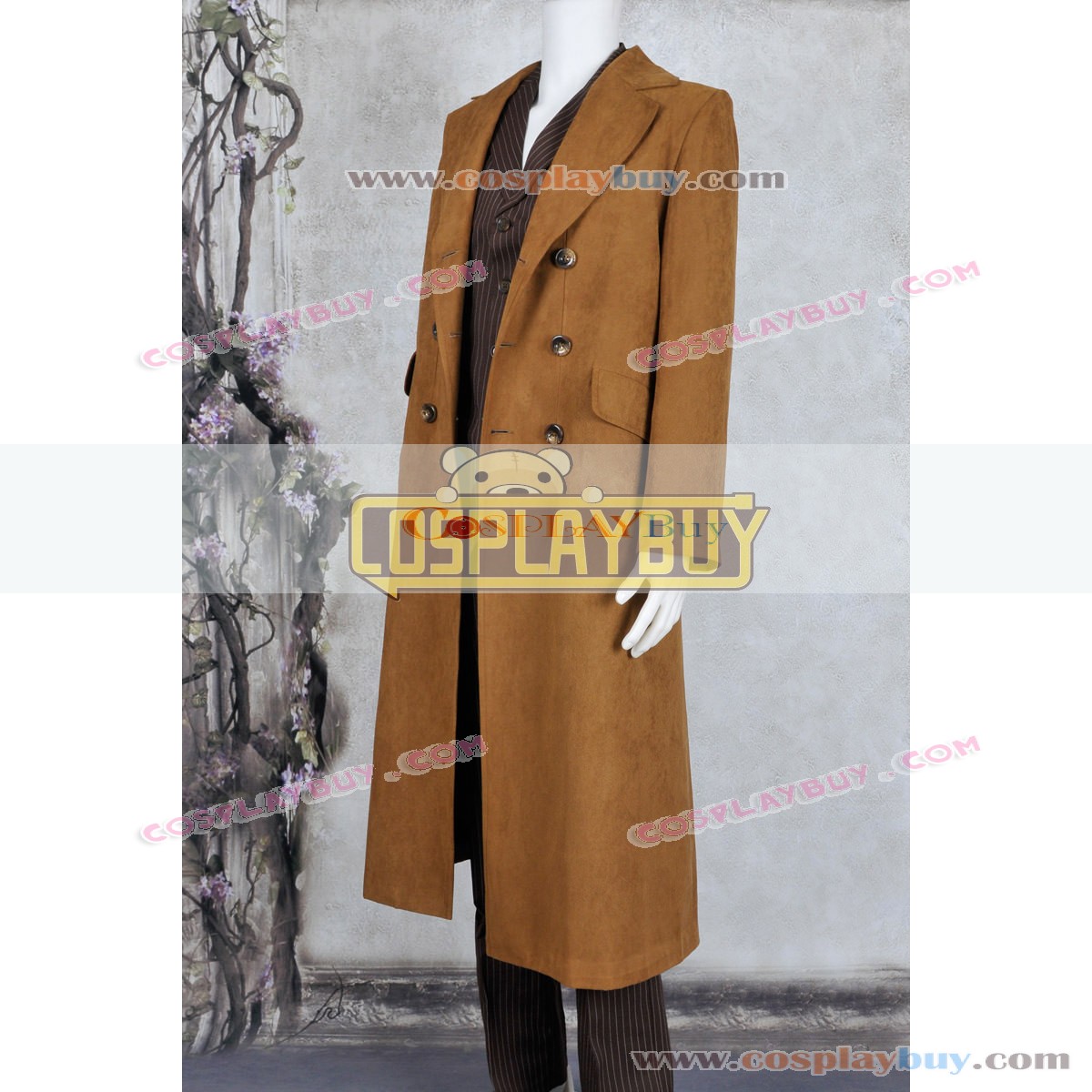 Doctor Who Brown Trench Coat Doctor Dr 10th Tenth David Tennant Cosplay Costume New Version Full Set