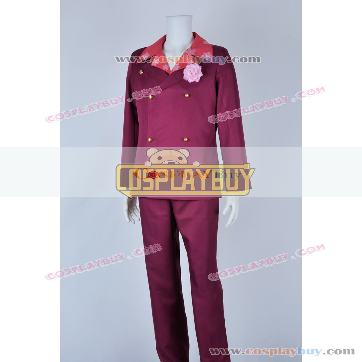 One Piece Cosplay Costume Admiral Akainu Sakazuki Dark Red Uniform
