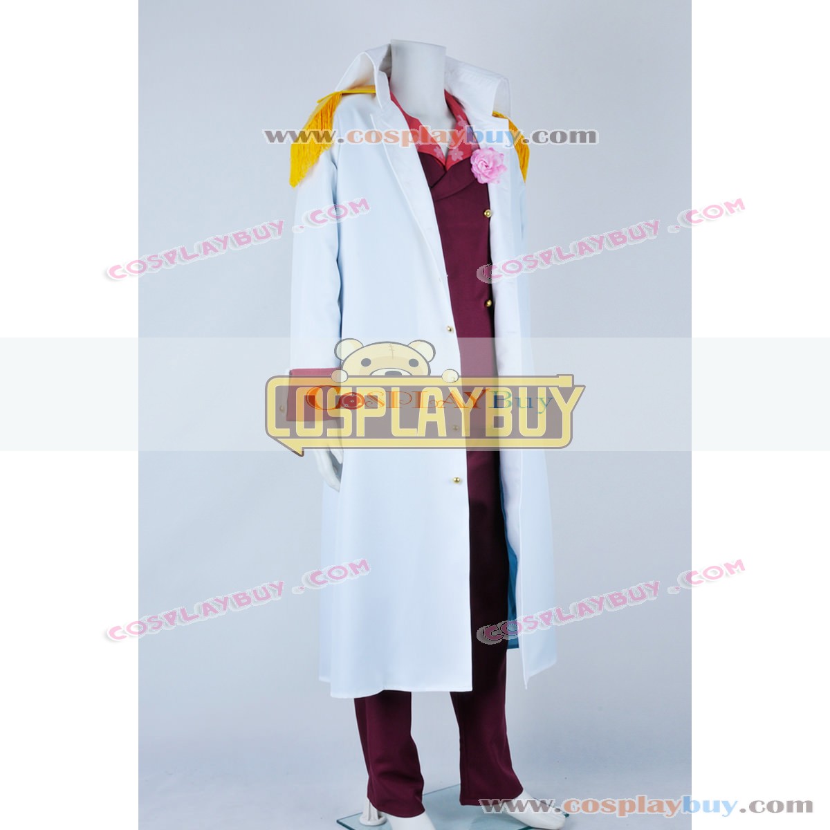 One Piece Cosplay Costume Admiral Akainu Sakazuki Dark Red Uniform