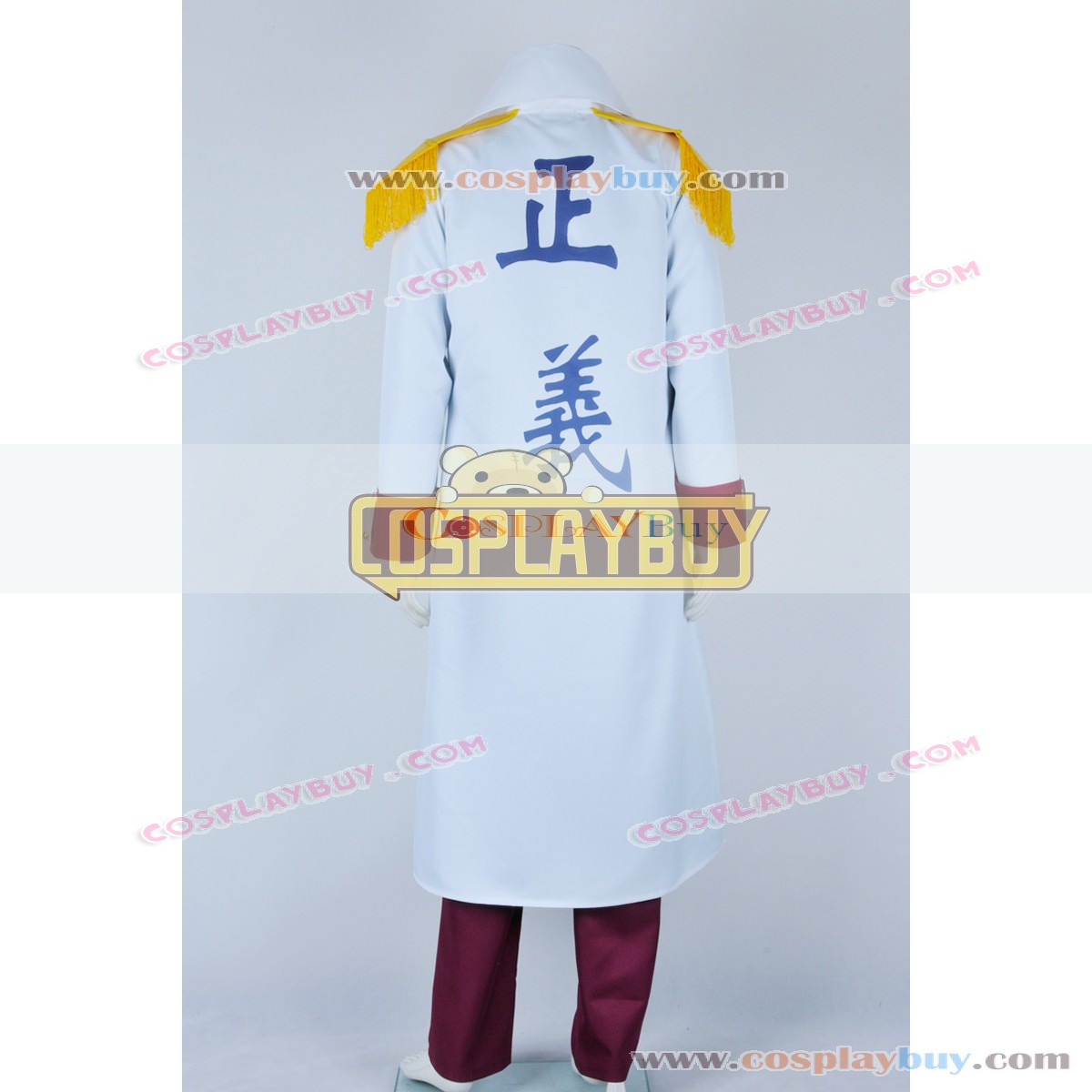 One Piece Cosplay Costume Admiral Akainu Sakazuki Dark Red Uniform