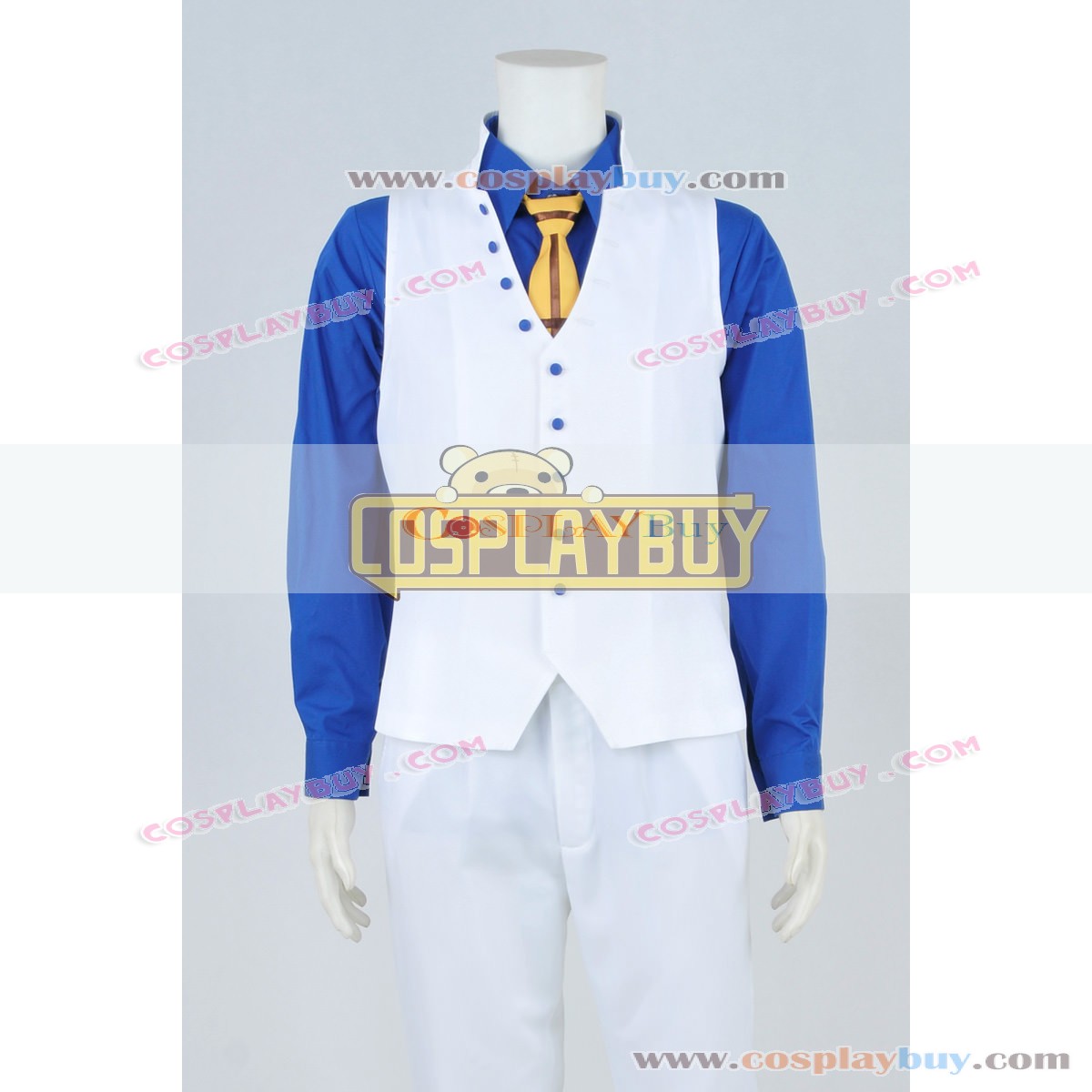 One Piece Cosplay Costume Admiral Sakazuki Aokiji Kuzan White Vest
