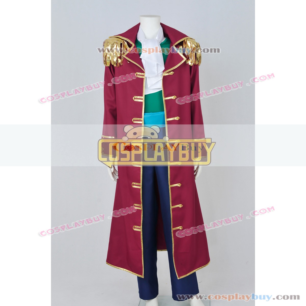 One Piece Cosplay Costume Gol D Roger Gold Pirate Uniform Without Hat