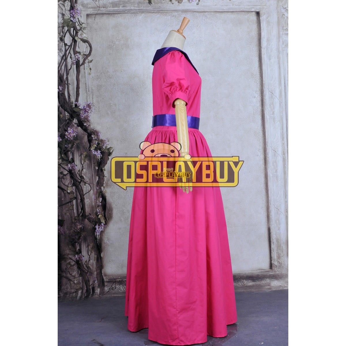 Adventure Time Bubble Princess Princess Bubblegum Cosplay Costume Pink Dress