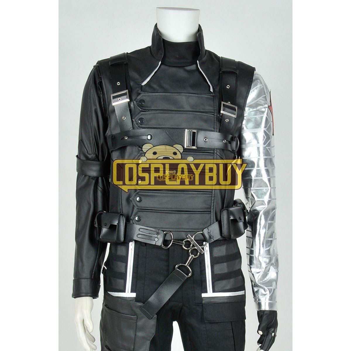 Captain America 2 The Winter Soldier Bucky Barnes Cosplay Costume Combat Uniform