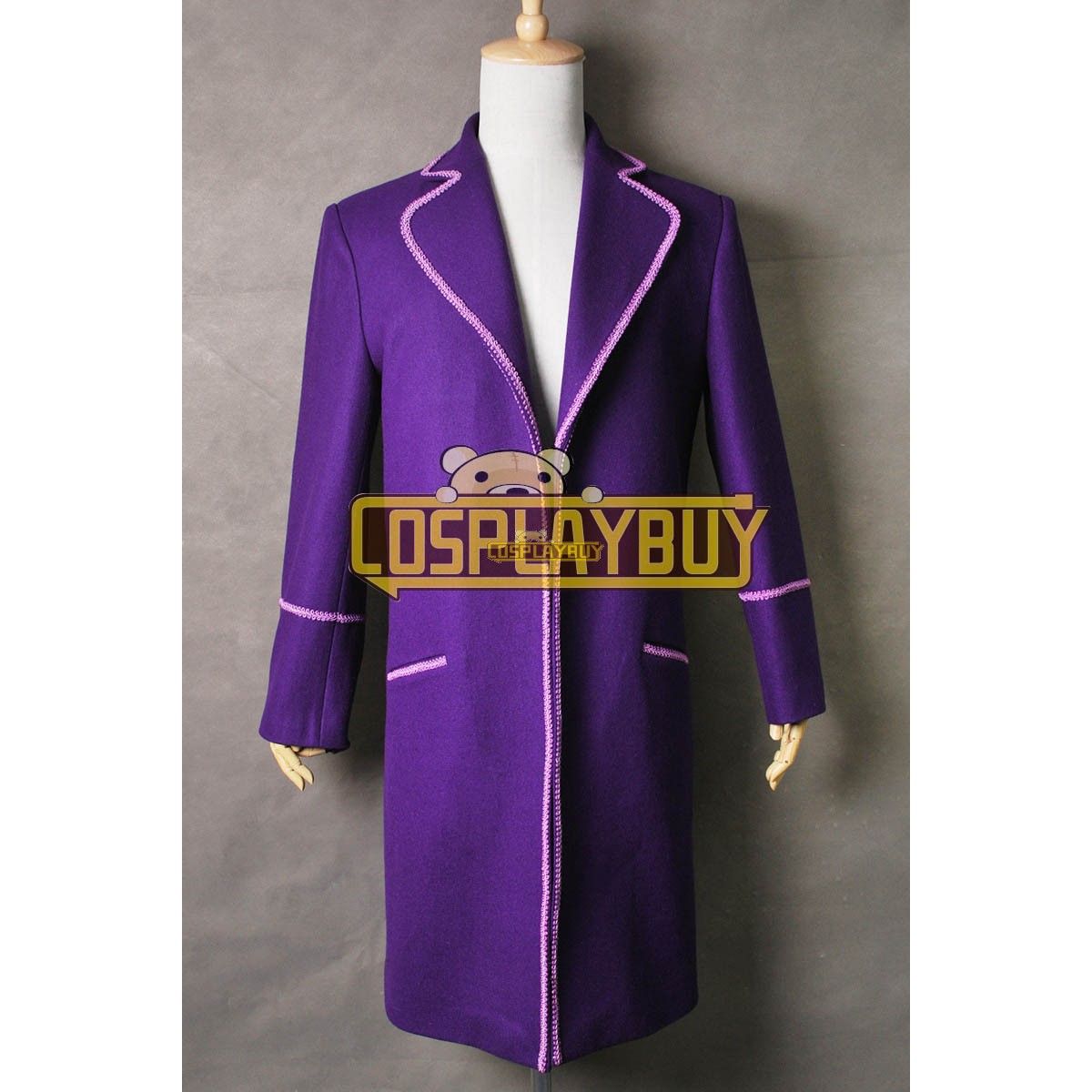 Charlie And The Chocolate Factory Willy Wonka Purple Coat Cosplay
