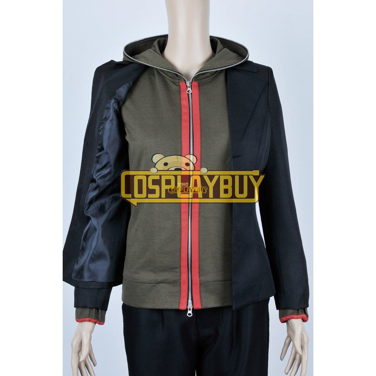 Danganronpa Dangan Ronpa Makoto Naegi Black Uniform Cosplay Costume