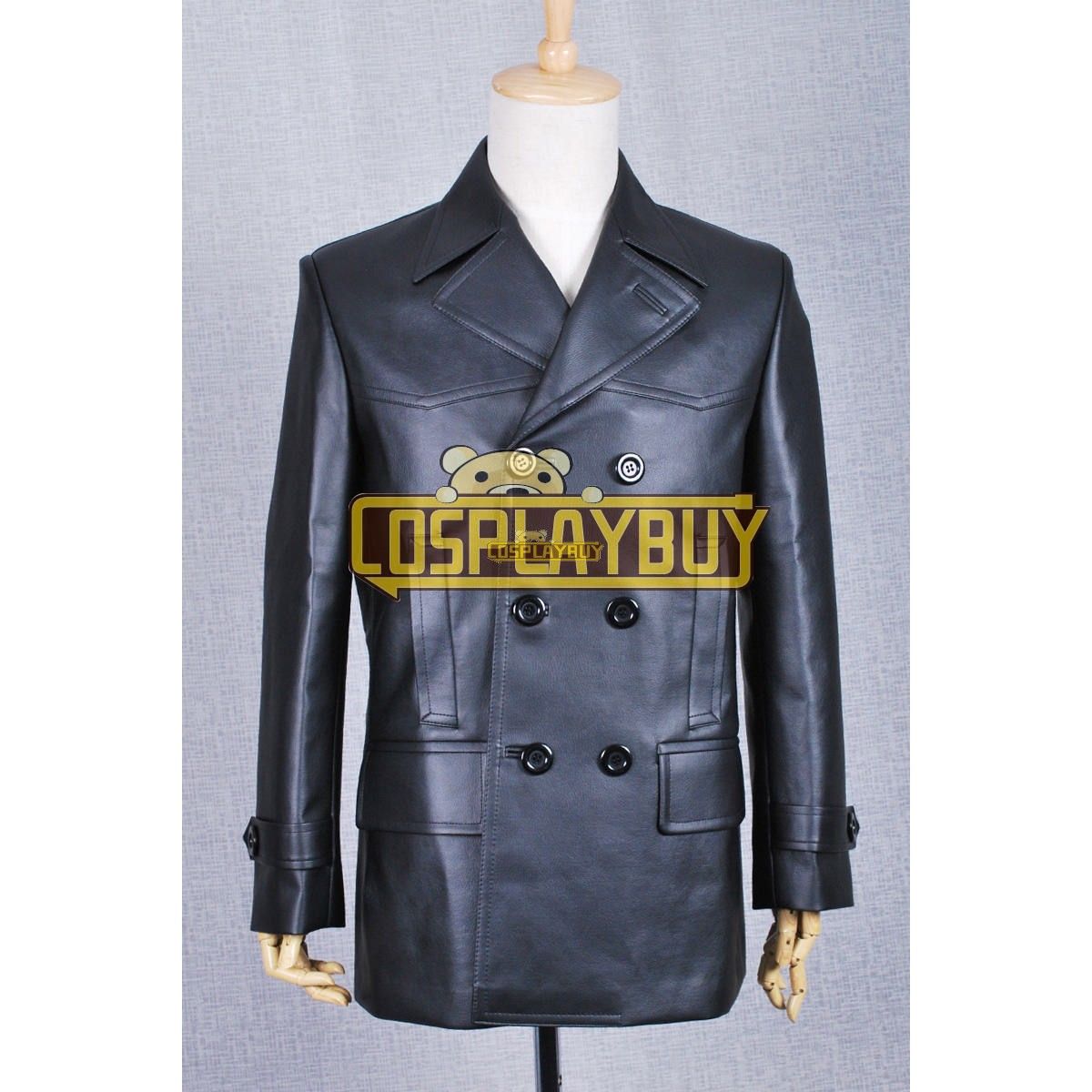 Doctor Who The 9th Ninth Dr Christopher Eccleston Cosplay Costume Black Leather Jacket