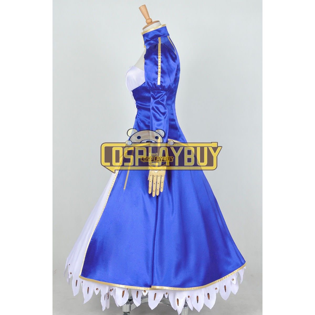 Fate Stay Night Fate Zero Cosplay Saber Costume Dress Blue White