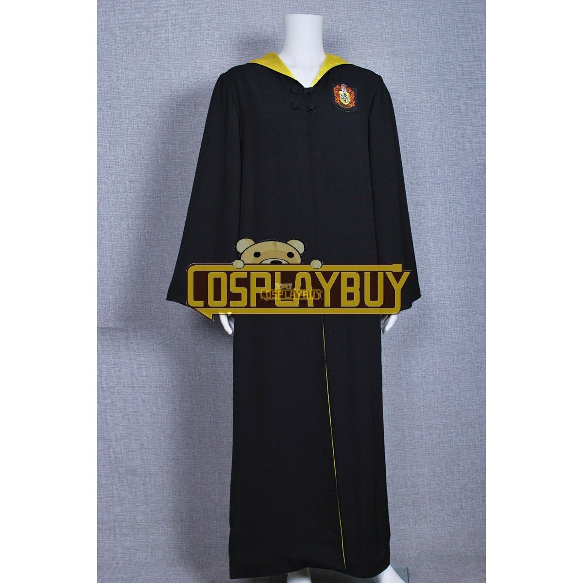 Harry Potter Hufflepuff of Hogwarts Yellow Robe Cape Coat Cosplay