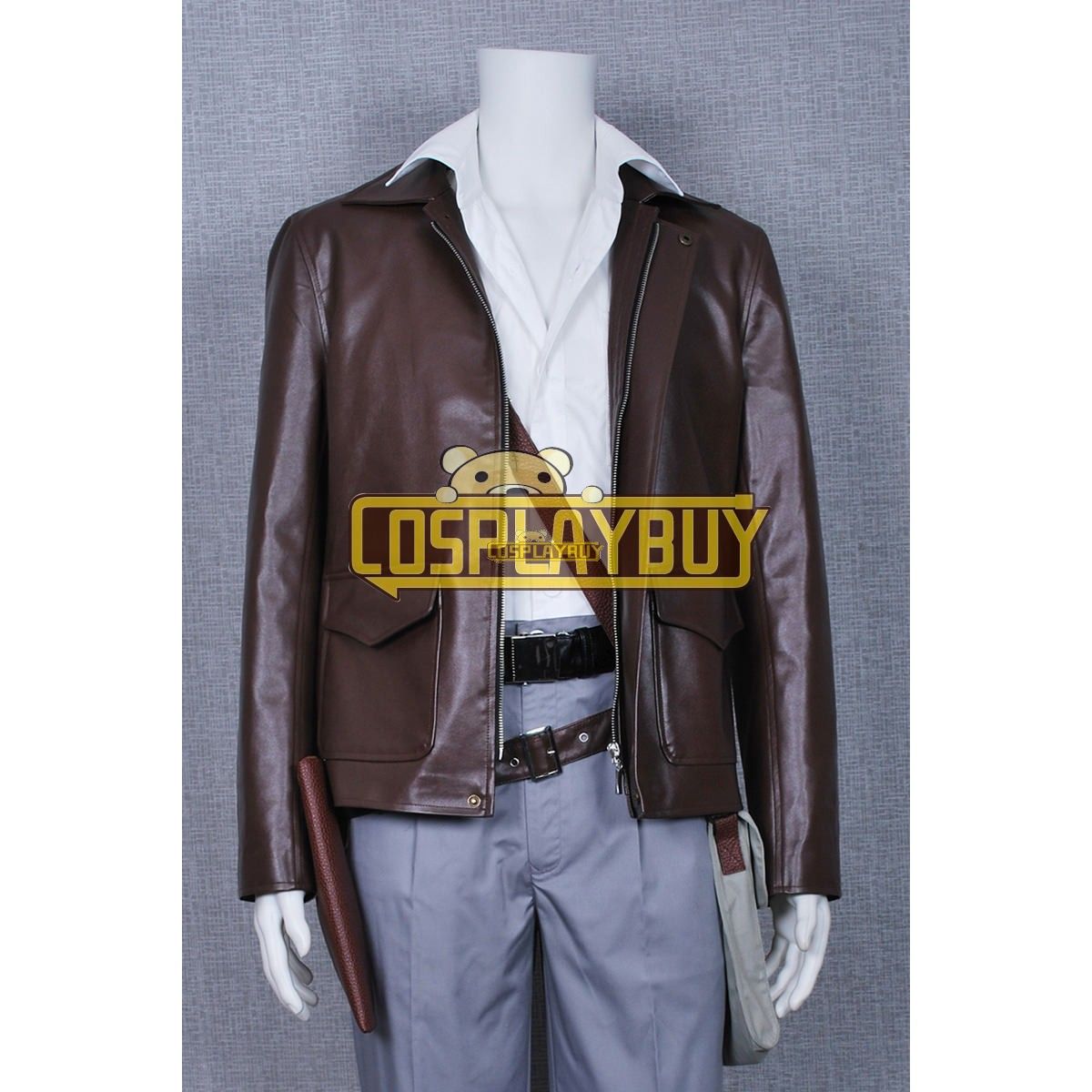 Indiana Jones Cosplay Costume Harrison Ford Leather Jacket