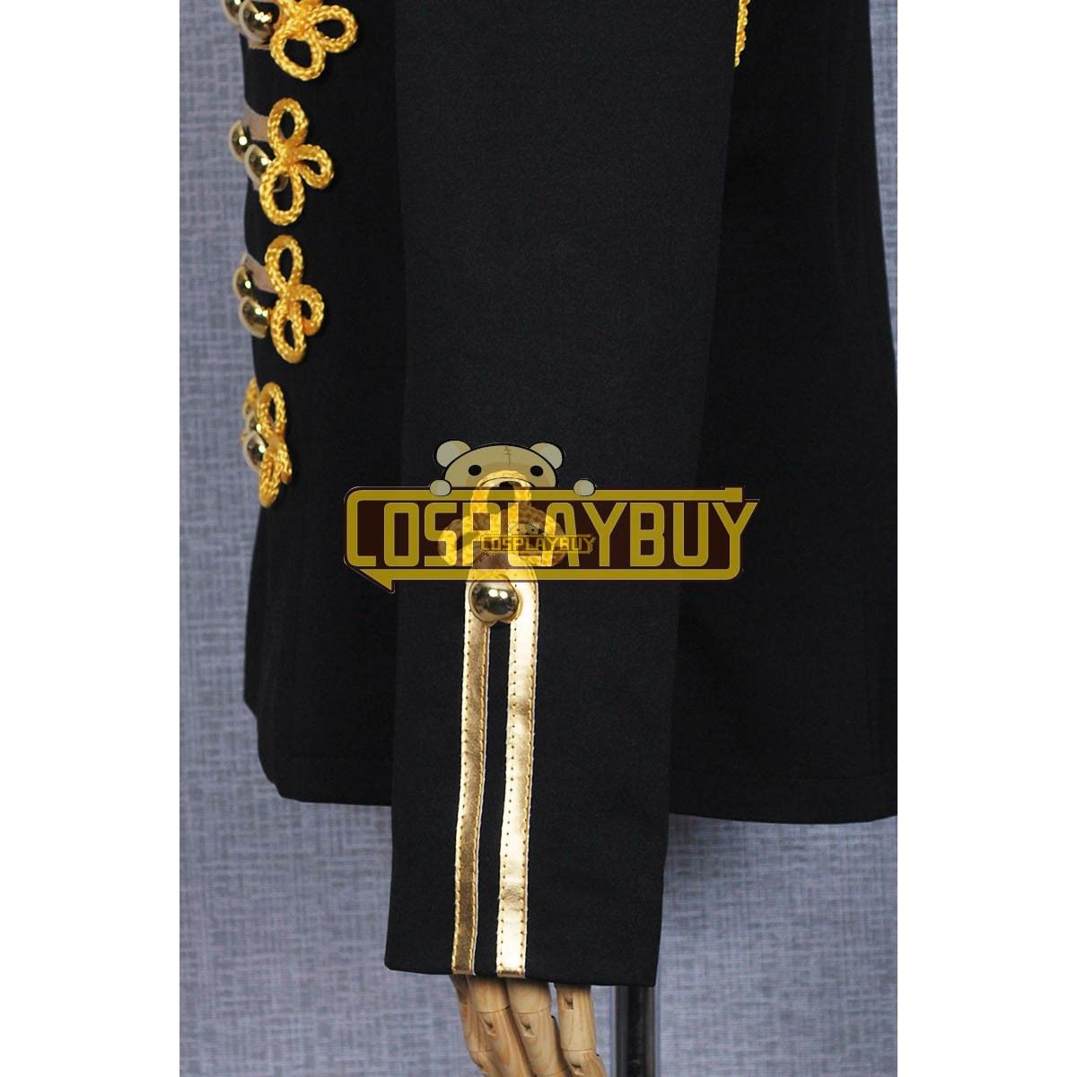 Michael jackson black store jacket with gold