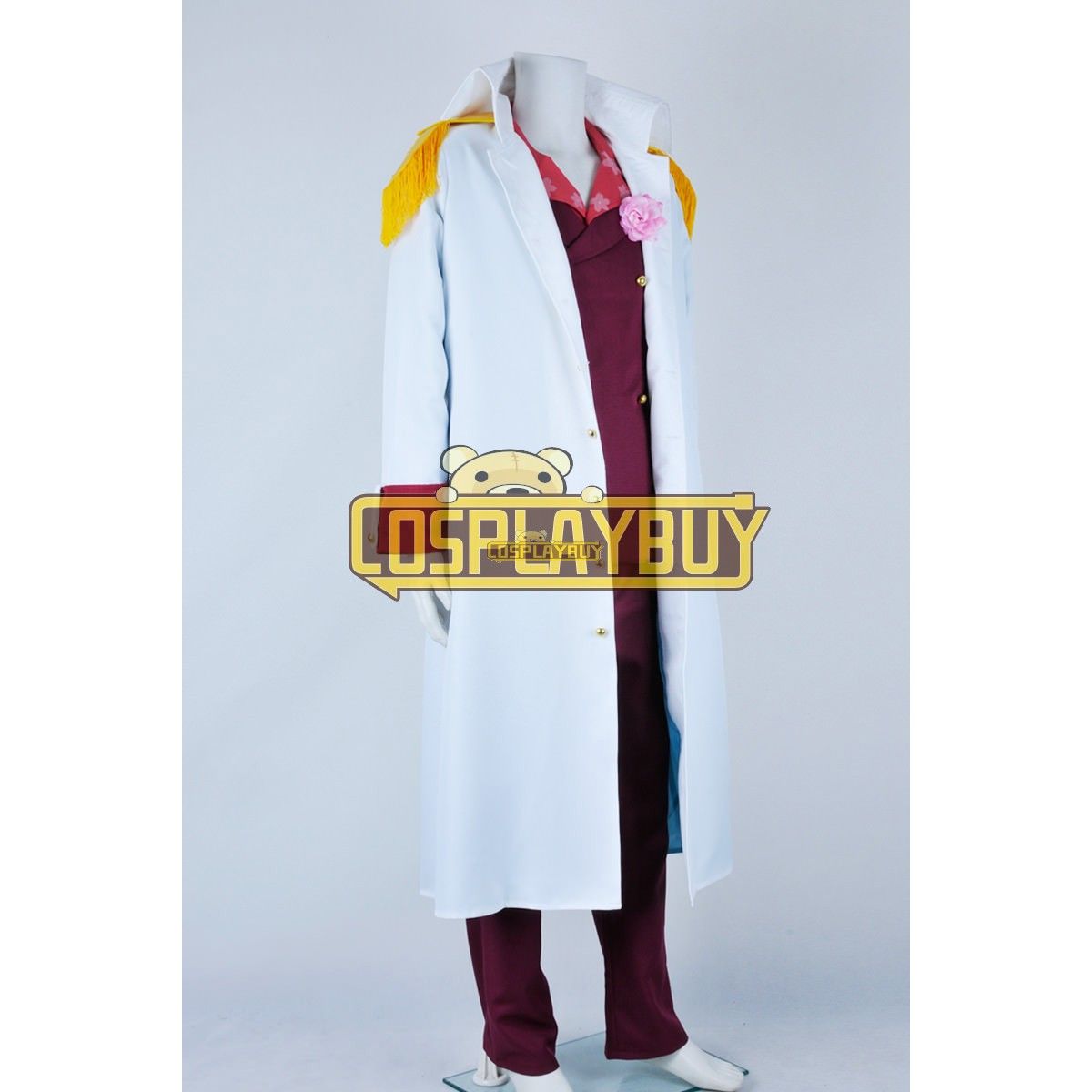 One Piece Cosplay Costume Admiral Akainu Sakazuki Dark Red Uniform