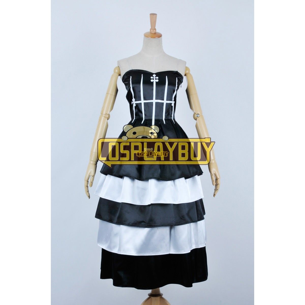 Black white one piece dress clearance