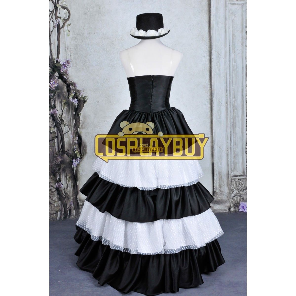 One piece dress discount black and white