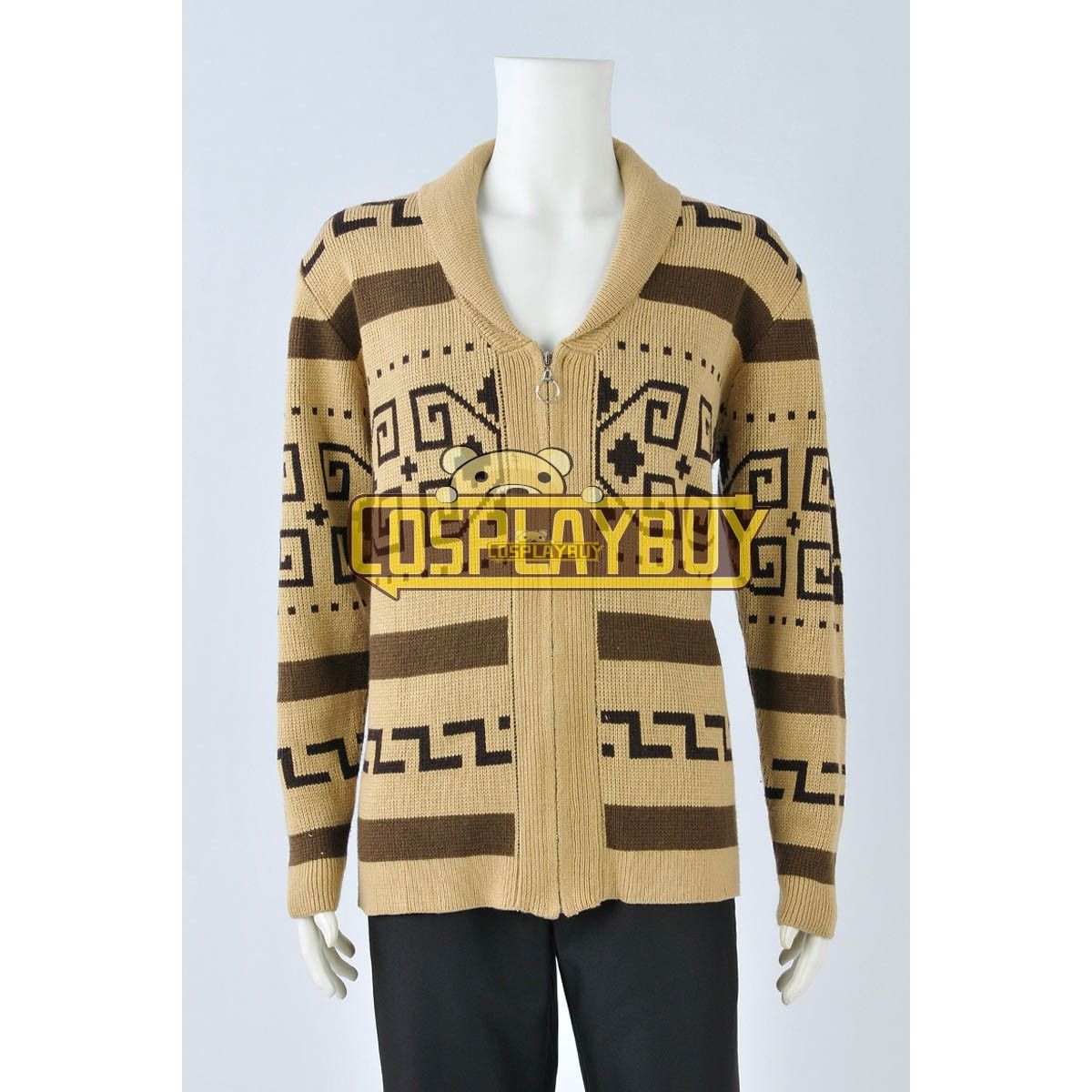The Big Lebowski Dude Cowichan Jeff Bridges Sweater Jacket Cosplay