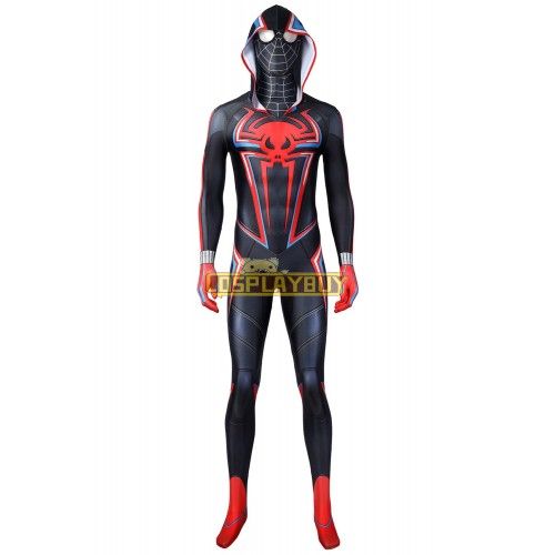 2021 Marvel's Spider-Man Miles Morales PS5 2099 Zentai Jump Cosplay Costume