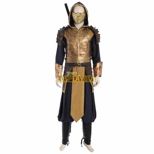 2021 Movie Mortal Kombat Scorpion Hanzo Hasashi Cosplay Costume