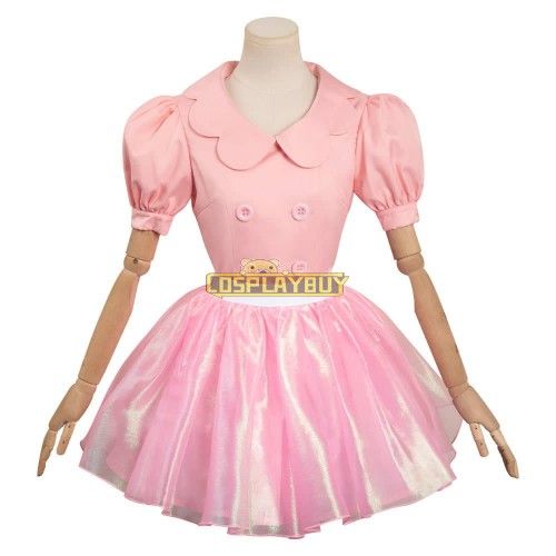 2023 Barbie Margot Robbie Barbie Pink Hat Dress Set Yarn TuTu Skirt Cosplay Costume