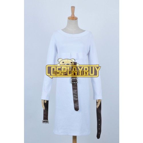 Alice Madness Returns Cosplay White Dress Leather Belts