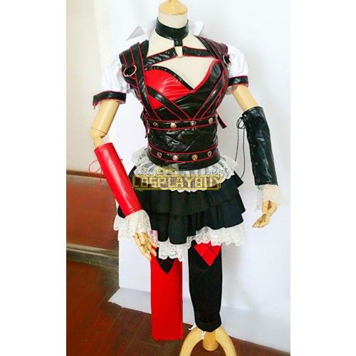 Batman Arkham Asylum Harley Quinn Cosplay Costume