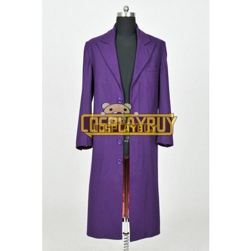 Batman The Joker Costume Purple Trench Coat