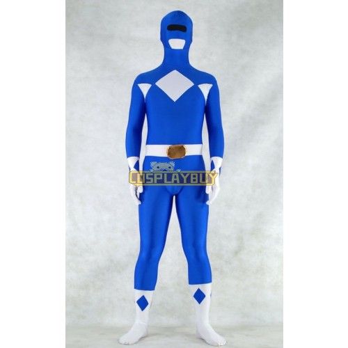 Blue Spandex Power Rangers Superhero Zentai Body Costume