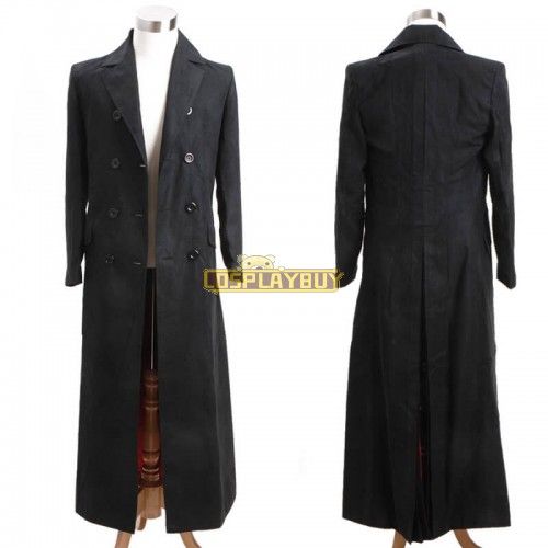 Captain Jack Harkness Trench Coat Doctor Who Black Wool Coat Jacket