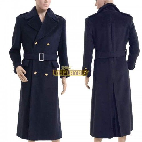 Captain Jack Harkness Trench Coat Doctor Who Navy Wool Coat Jacket