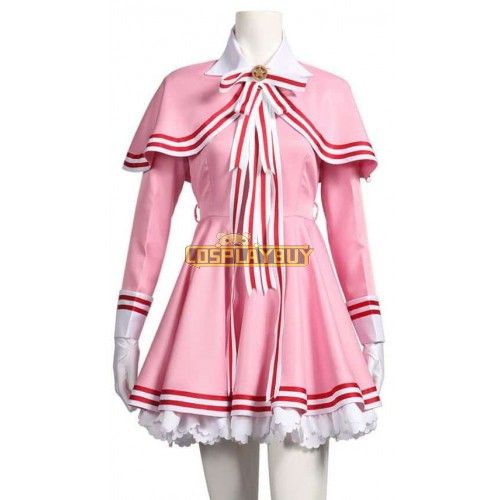 Cardcaptor Sakura: Clear Card Sakura Kinomoto Pink Dress Cosplay Costume