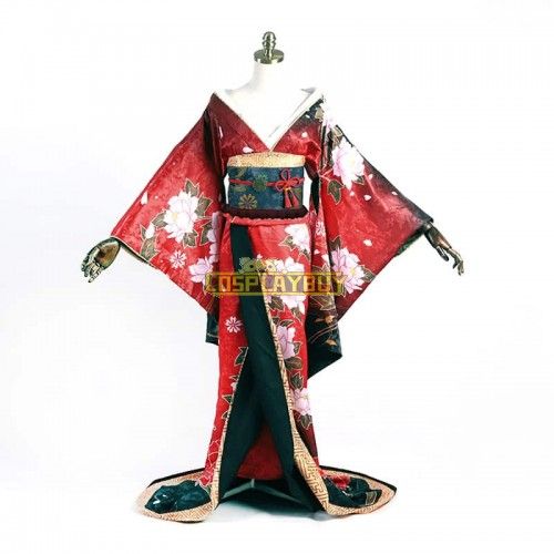 Date A Live Kurumi Tokisaki Kimono Cosplay Costume Version 1