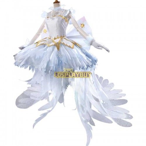 Deluxe Cardcaptor Sakura: Clear Card Sakura Kinomoto White Dress Cosplay Costume