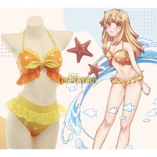 Demon Slayer Zenitsu Agatsuma Swim Cosplay Costume Version 2