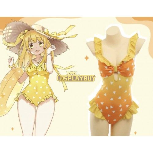 Demon Slayer Zenitsu Agatsuma Swim Cosplay Costume Version 3