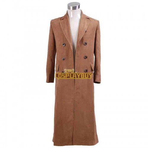 Doctor Who 10th Doctor Cosplay Costume Brown Trench Coat