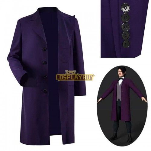 Doctor Who 11th Doctor Matt Smith Cosplay Costume The Eleventh Dr New Purple Coat