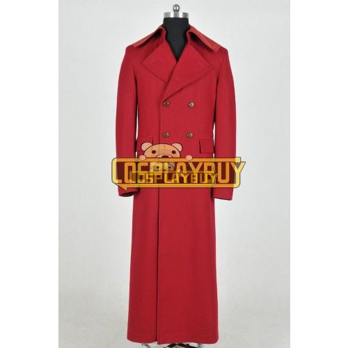 Doctor Who 4th Dr Tom Baker Red Trench Coat