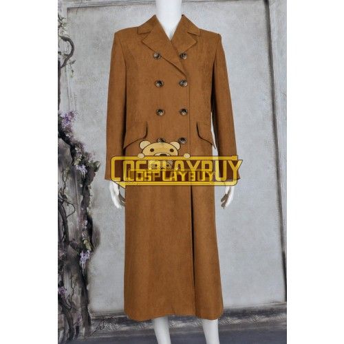 Doctor Who Dr 10th Brown Trench Coat New Version