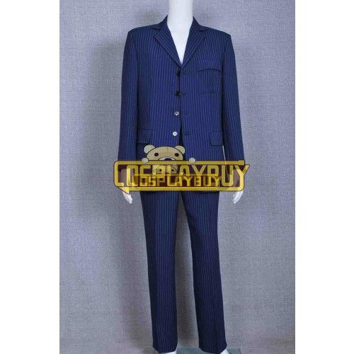 Doctor Who Dr 10th David Tennant Blue Strip Suit
