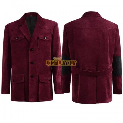 Doctor Who Fourth 4th Doctor Tom Baker Dark Red Corduroy Coat Cosplay Costume