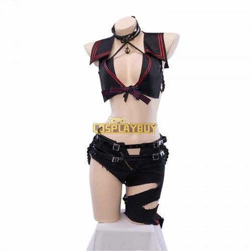 Fate/Grand Order Jeanne d'arc Black Swim Cosplay Costume