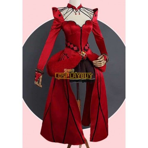 Fate/Grand Order Rin Tosaka Red Cosplay Costume