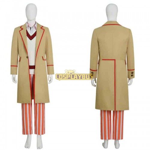 Fifth Doctor Cosplay Suit from Doctor Who Season 21 5th Doctor Costumes