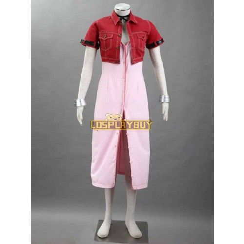 Final Fantasy VII 7 Aerith Gainsborough Cosplay Costume